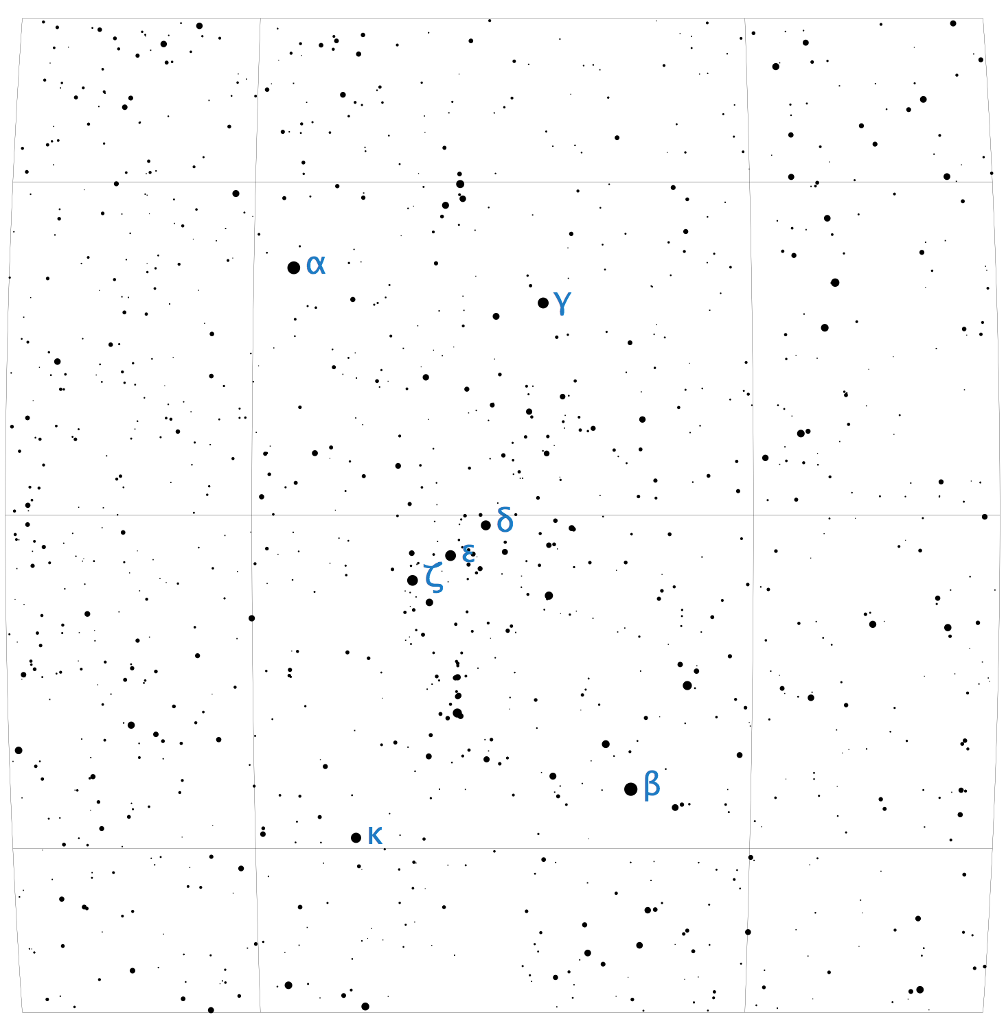 Star Chart showing Orion
